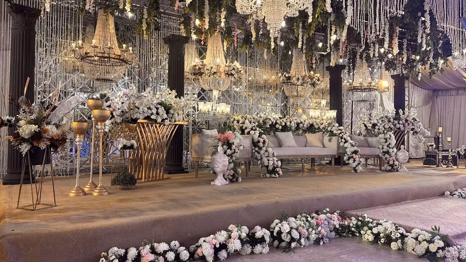 Elegant event hall decoration and table styling by Mumtaz Decoration Peshawar